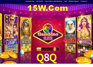 Tela de boas-vindas e lobby de jogos do aplicativo Q8Q